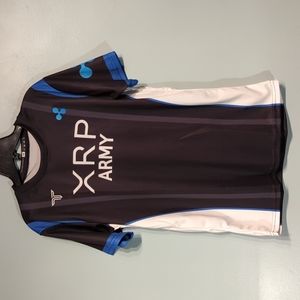 NWOT Bitboy Crypto XRP Army jersey black And blue in color